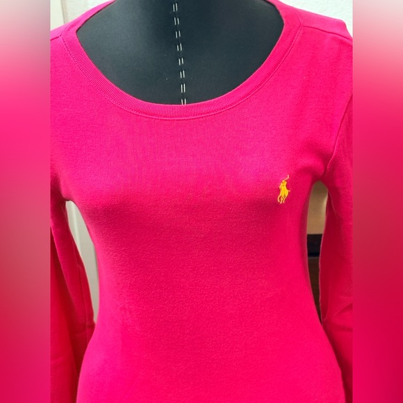 RALPH LAUREN POLO LONG SLEEVE PINK TOP SHIRT EXCELLENT CONDITION SIZE SMALL - Picture 2 of 4